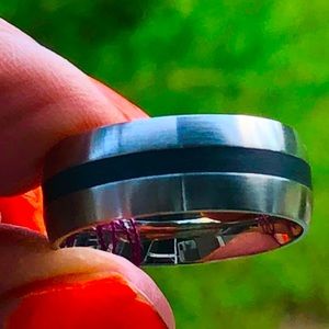 🌺 Quality Brushed Stainless Steel Ring Band